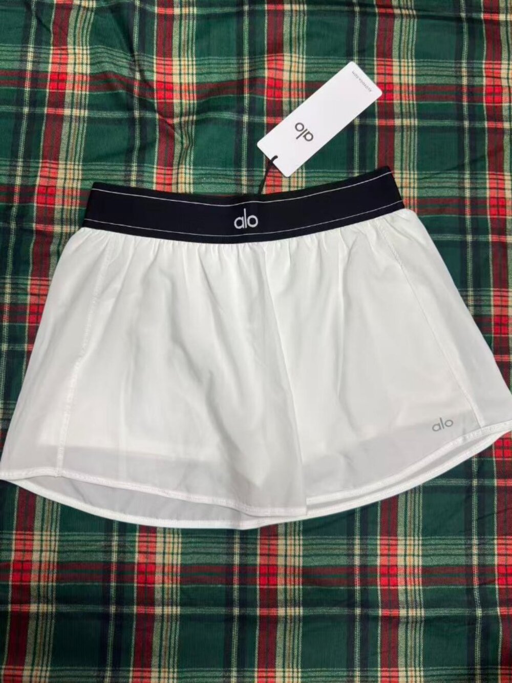 ALO Yoga Match Point Tennis Skirt White NWT🍔Tenniscore Preppy Sporty